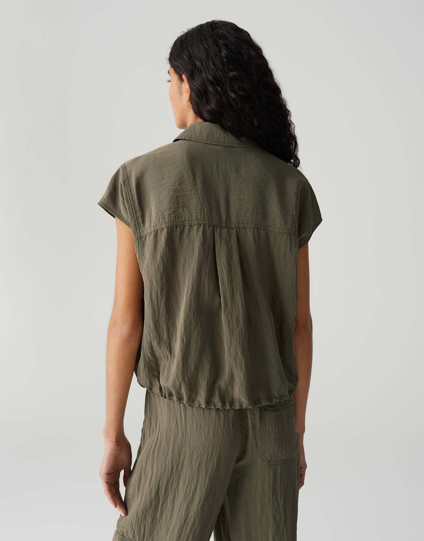 OPUS BLOUSE FROPI OLIVE LEAF