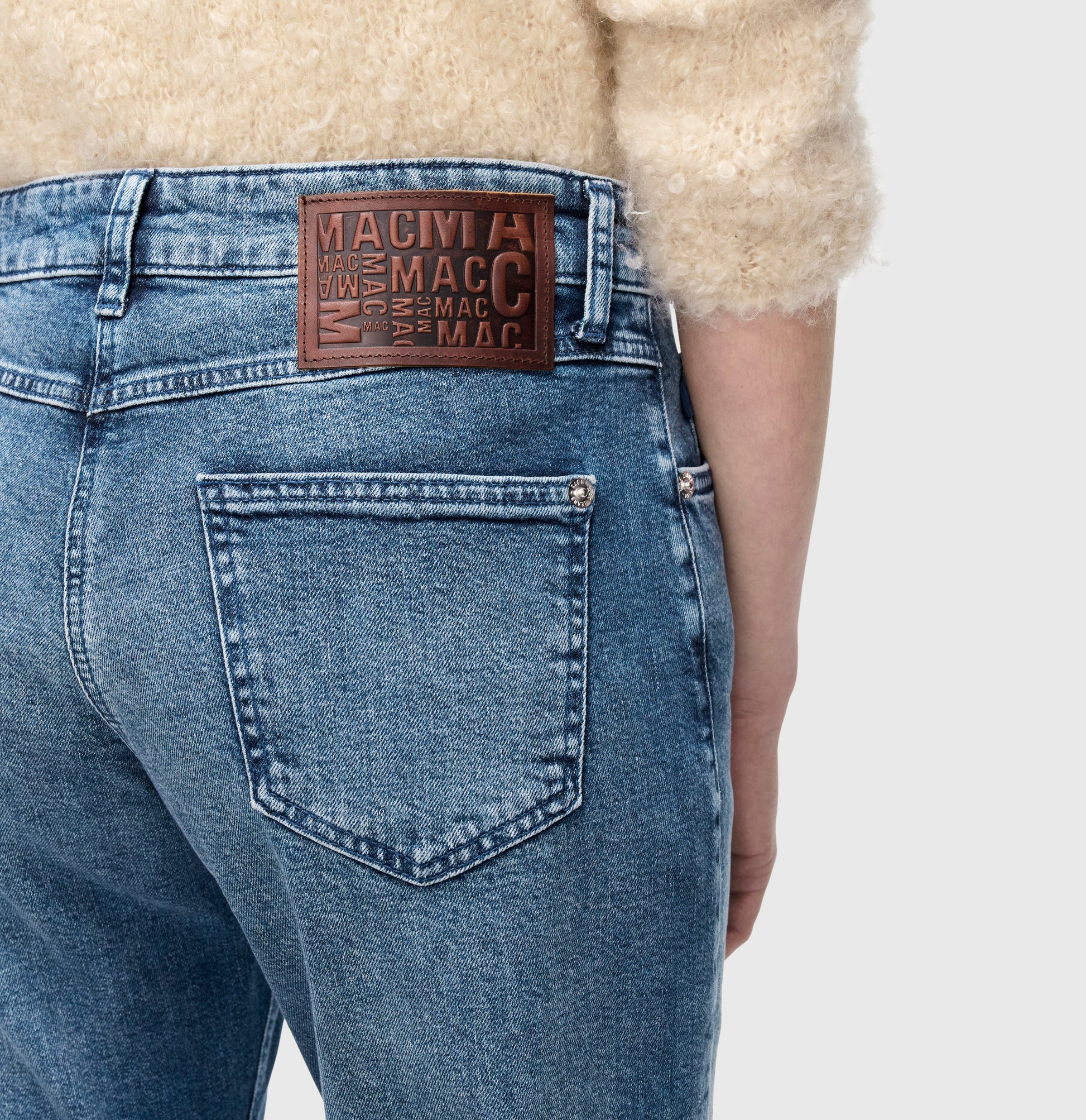 MAC JEANS STRAIGHT MID RANDOM BLUE