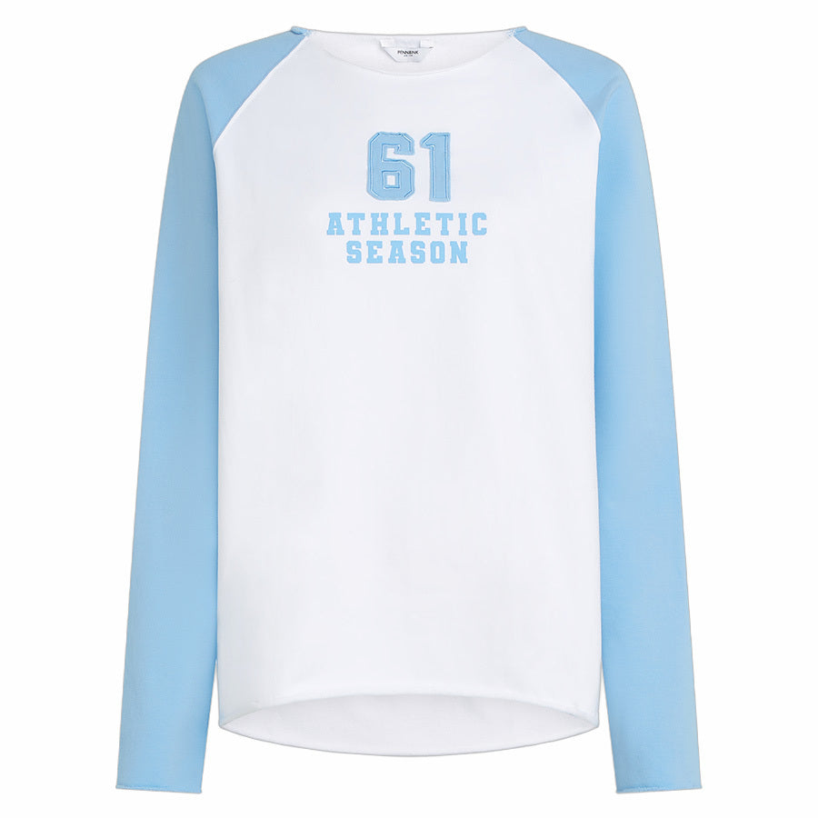 PENN&INK SWEATER PRINT WHITE CIEL