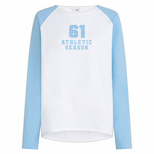 PENN&INK SWEATER PRINT WHITE CIEL