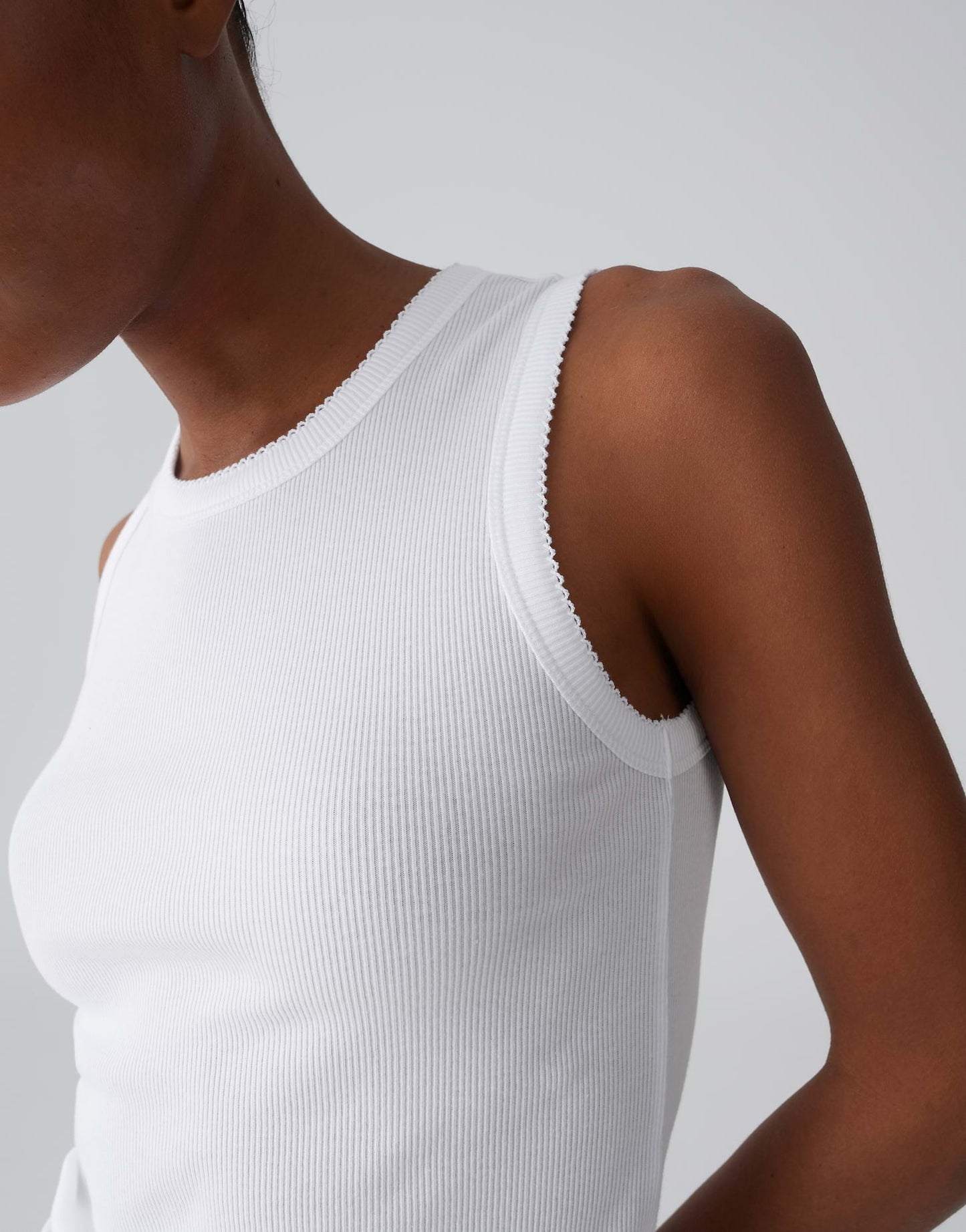 OPUS TANKTOP ILESSO SCALLOP WHITE
