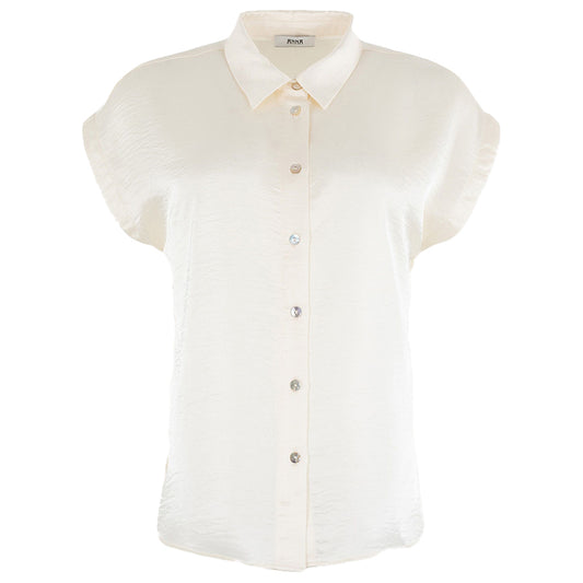 ANNA BLOUSE SATIJNLOOK OFF-WHITE