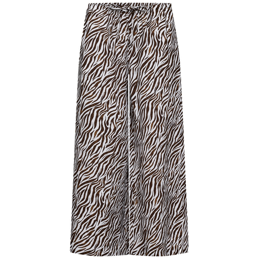FREEQUENT BROEK MELE BRILLIANT WHITE/COFFEE BEAN