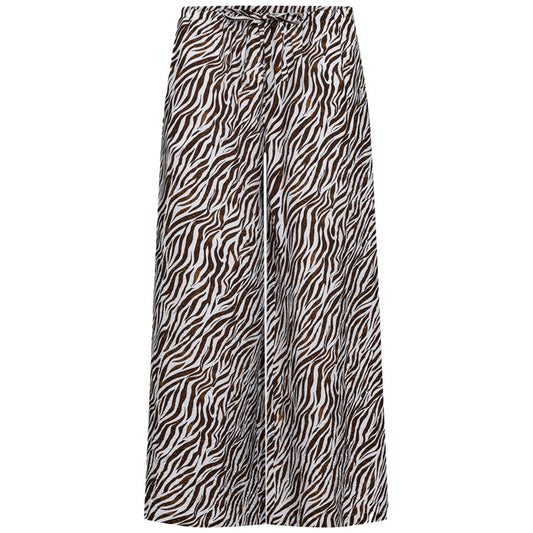 FREEQUENT BROEK MELE BRILLIANT WHITE/COFFEE BEAN