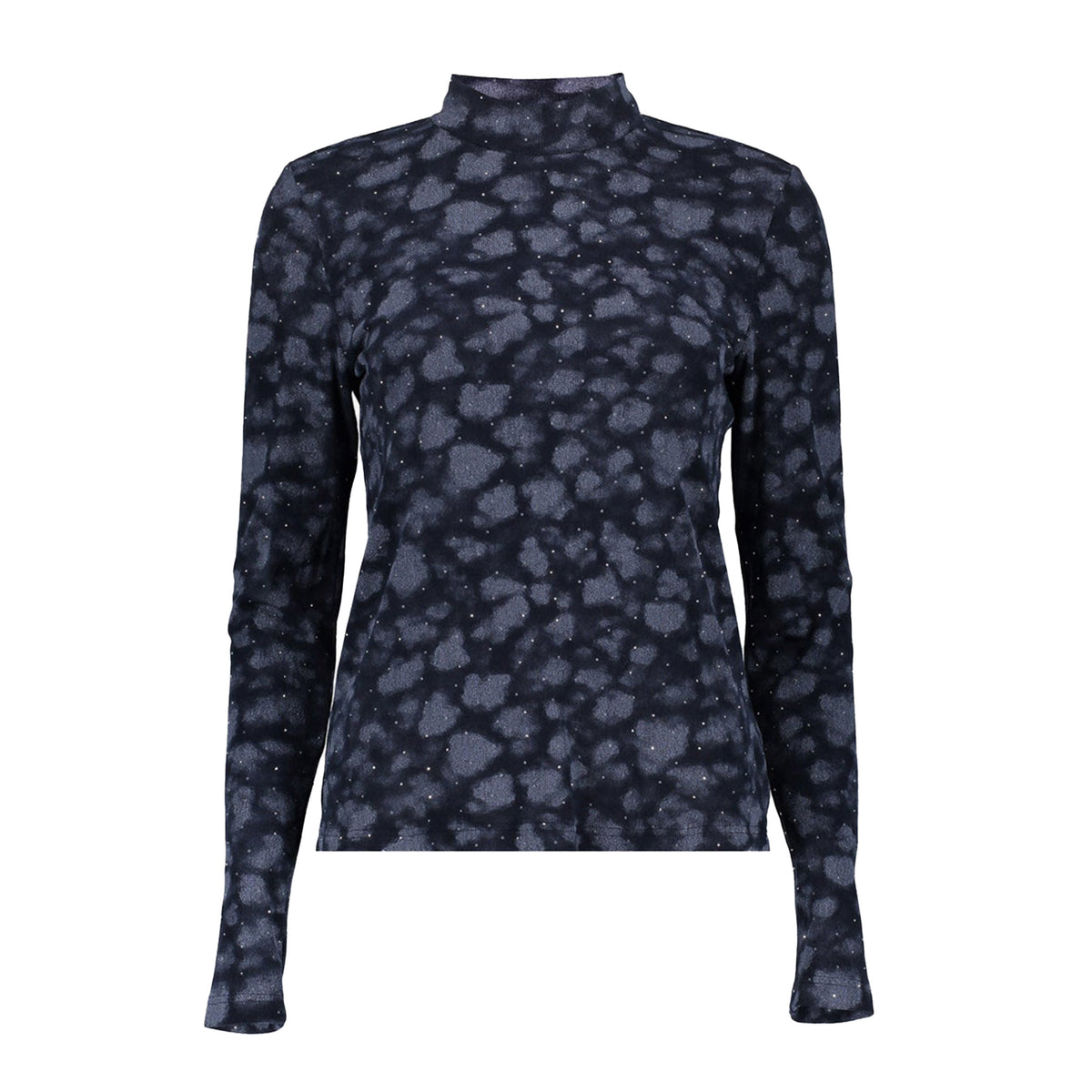 GEISHA TOP MET RHINESTONES DARK BLUE