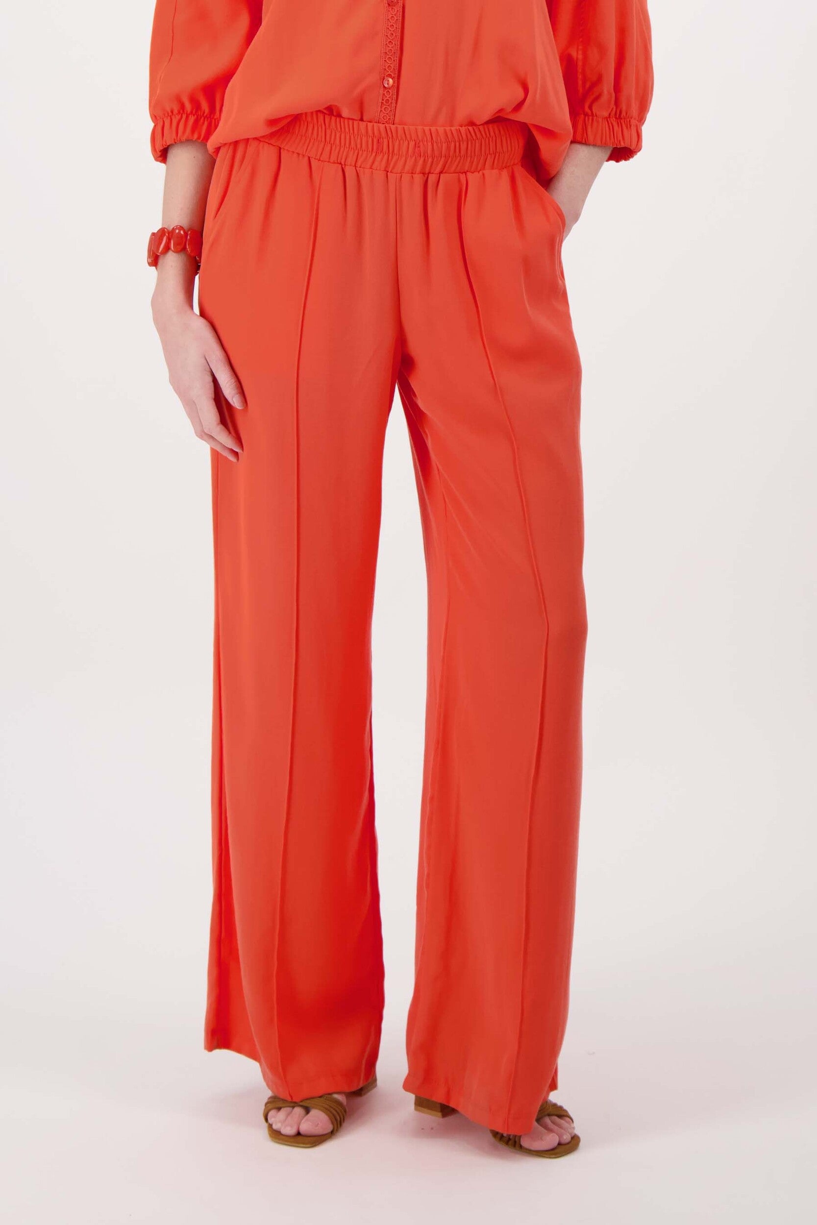 ZUSSS BROEK LYOCELL TWILL CORAL