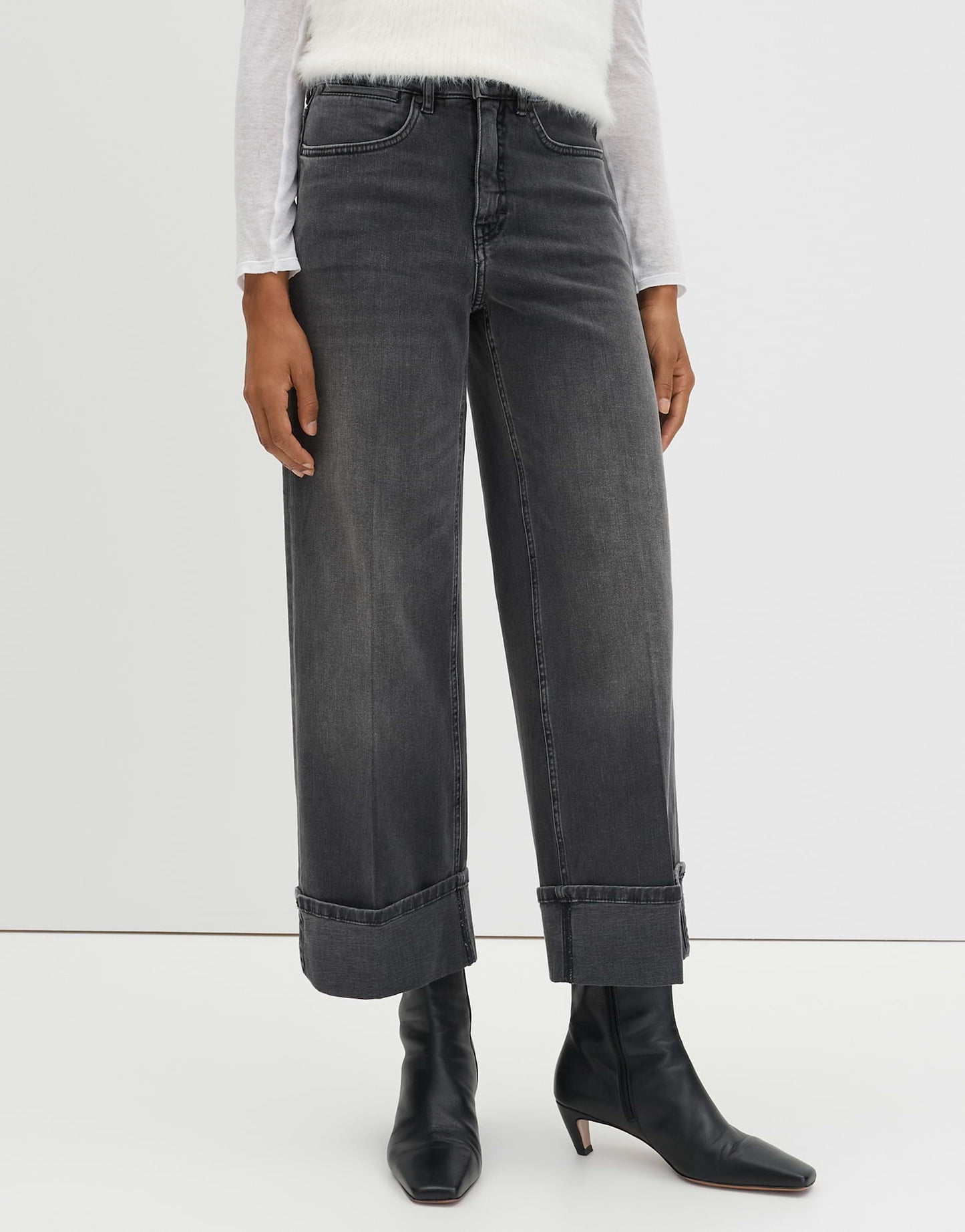 SOMEDAY JEANS CELLMA TURN UP DARK DECODED GREY