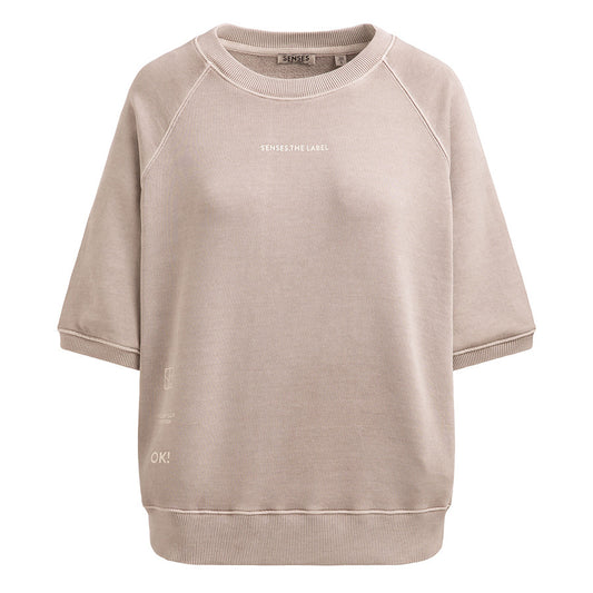 SENSES THE LABEL SWEATER SHORT SLEEVES TOFFEE