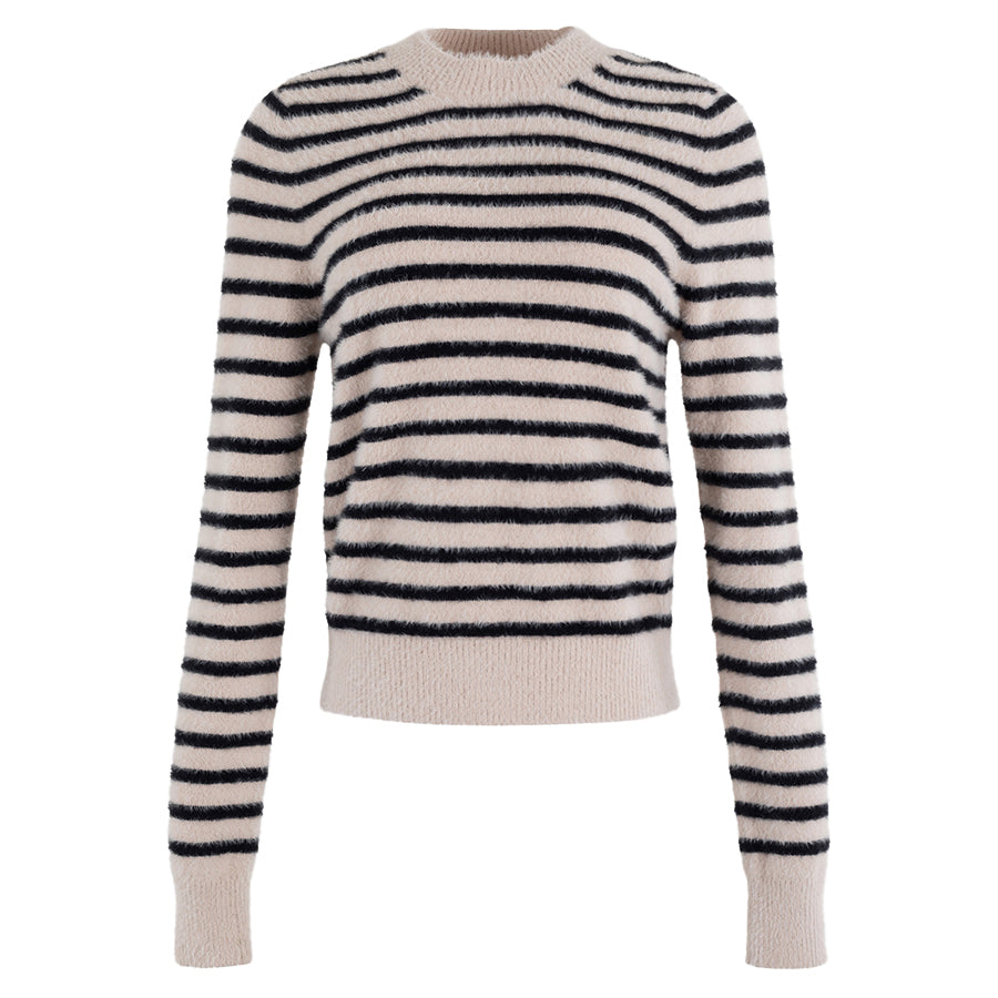 ANNA BLUE TRUI JINN ECRU STRIPE