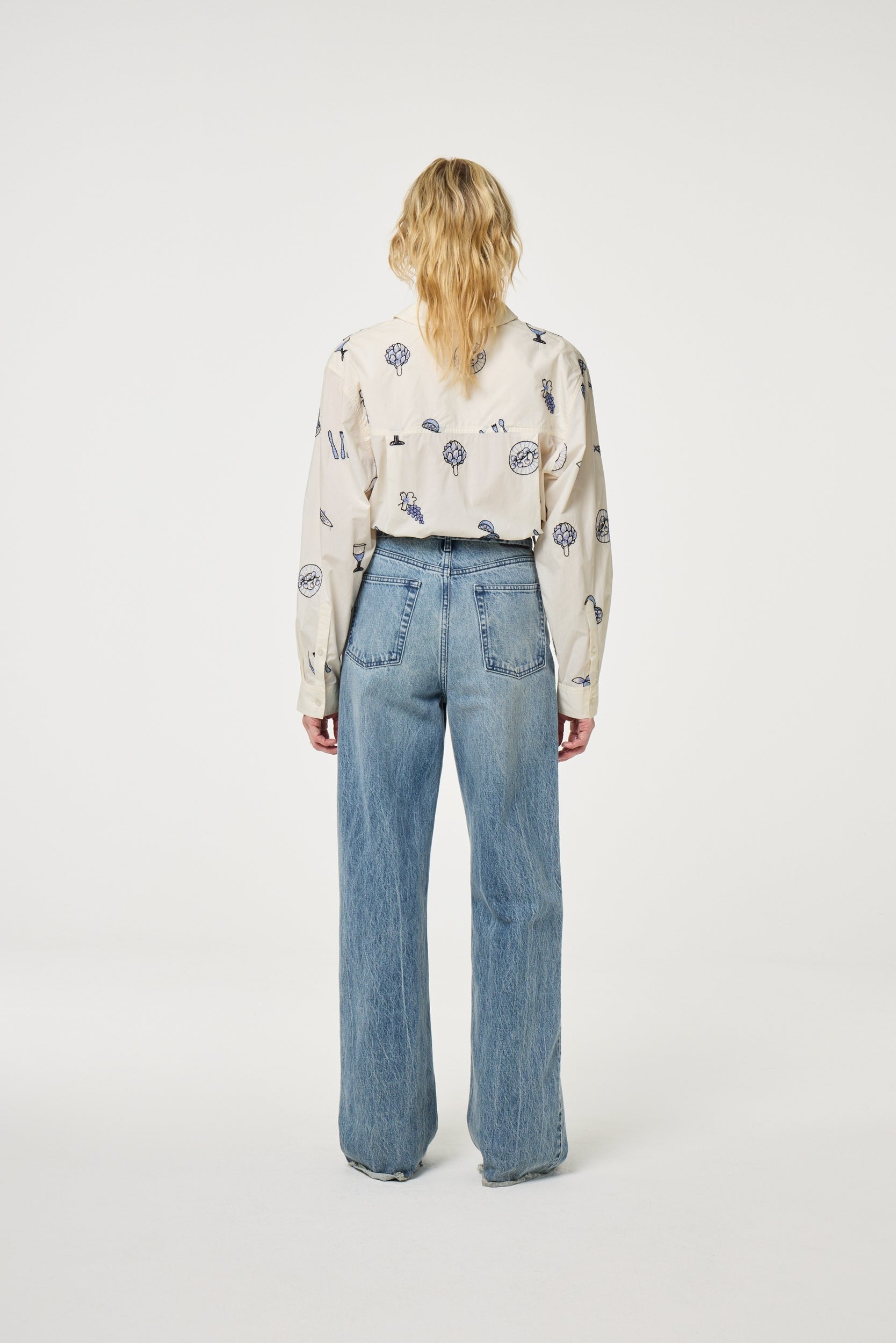 FABIENNE CHAPOT BLOUSE LILOT COSY WHITE/BLUE