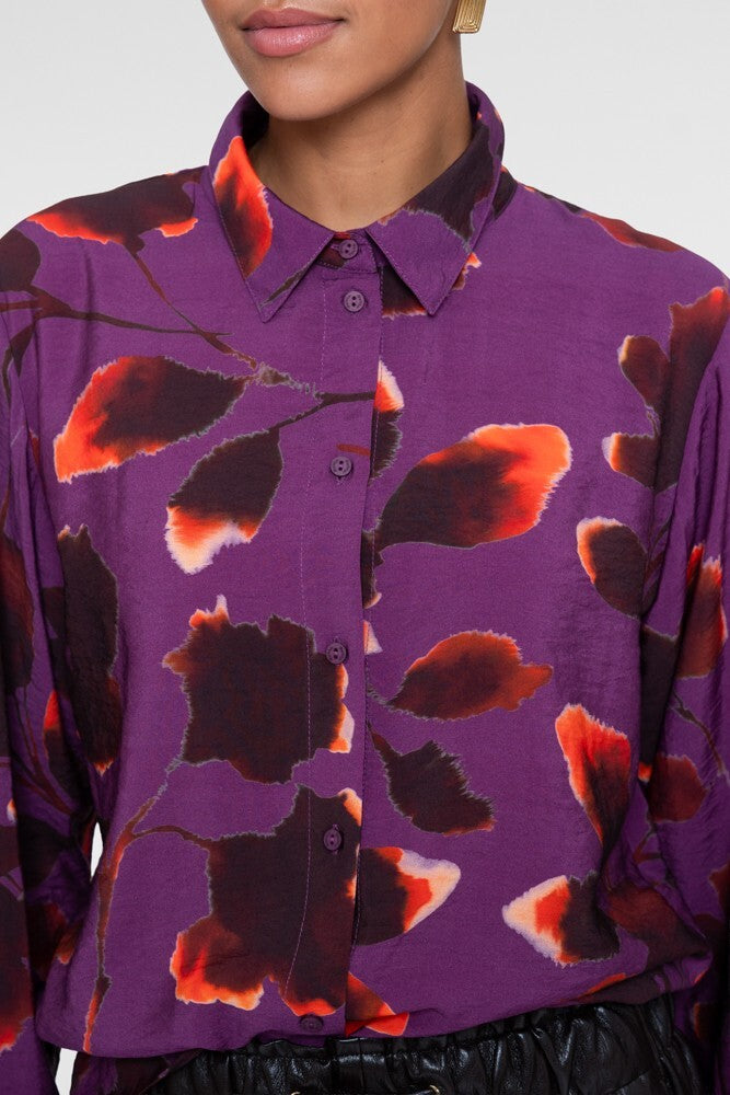 GEISHA BLOUSE PURPLE/ORANGE