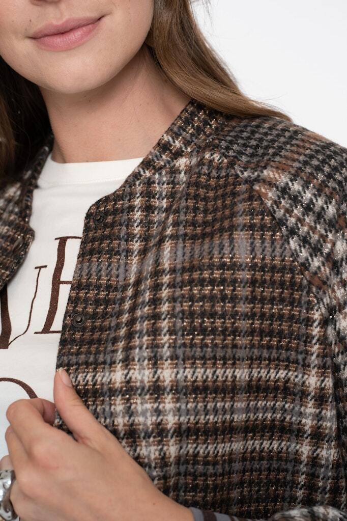 GEISHA JASJE CHECK BROWN/GREY