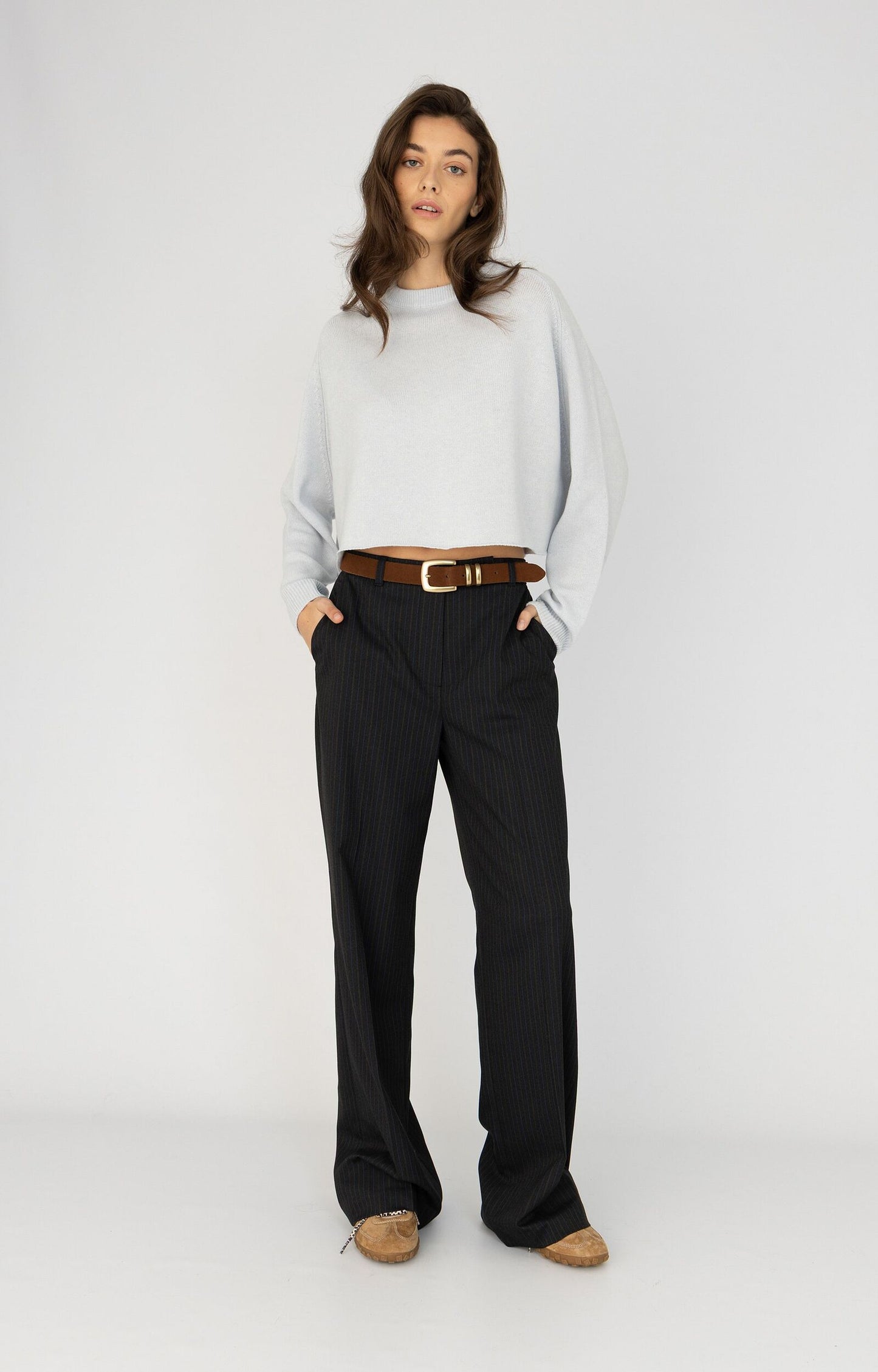 ANNA BLUE BROEK MILLO ANTRA MELANGE