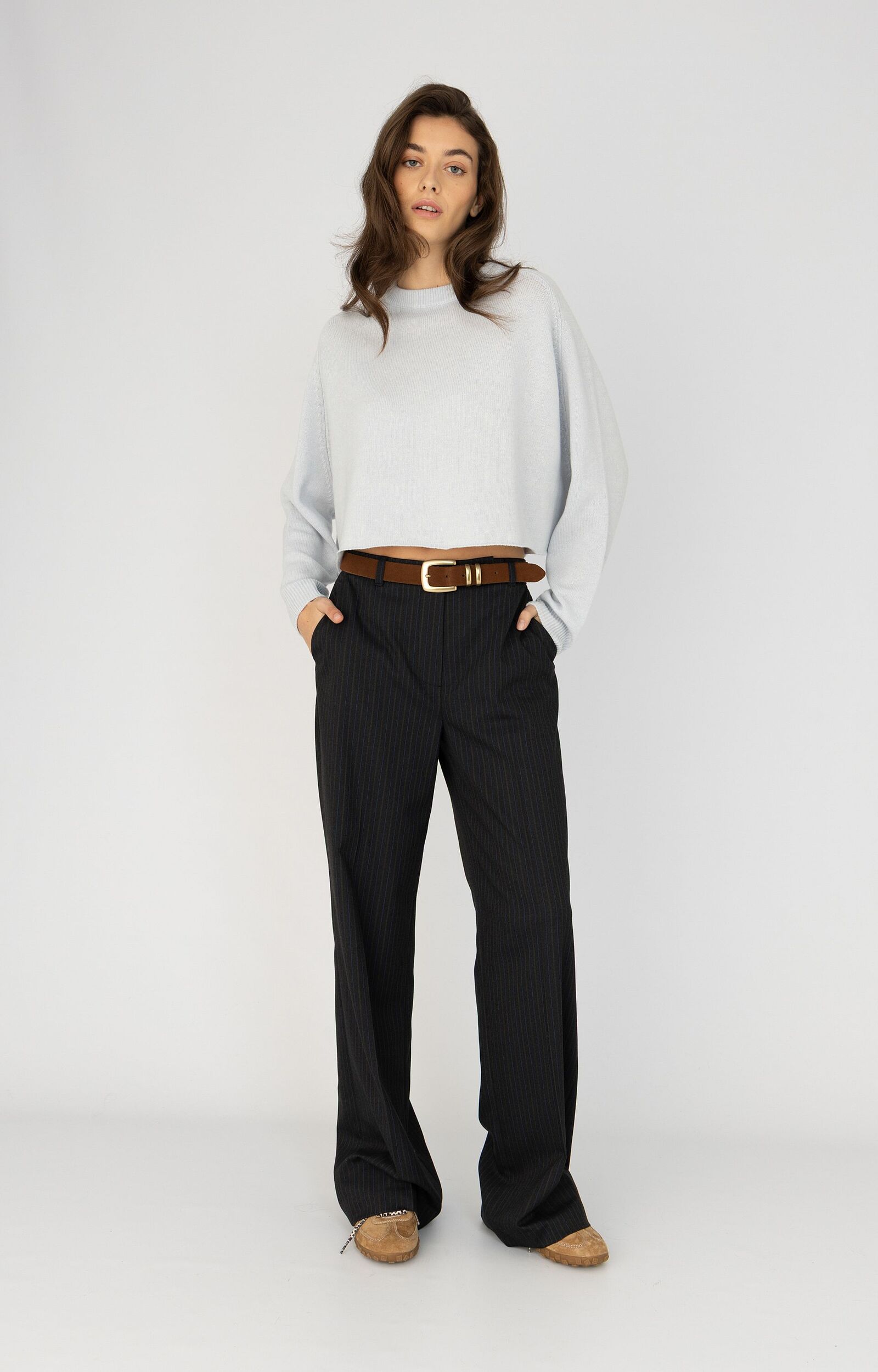 ANNA BLUE BROEK MILLO ANTRA MELANGE