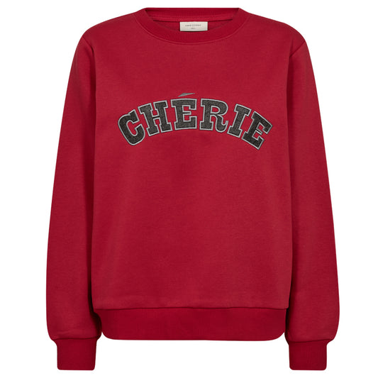 FREEQUENT SWEATER WANA CHILI PEPPER/DARK GREY