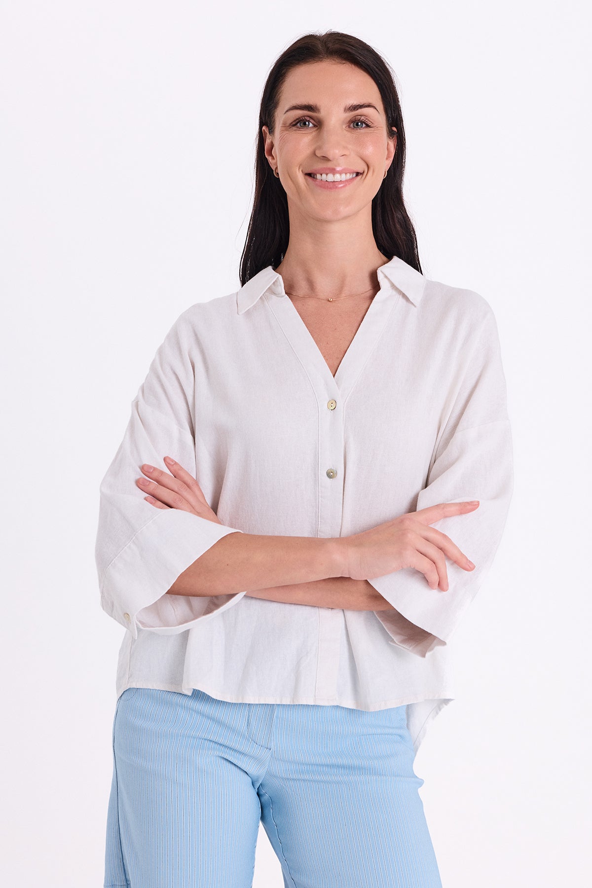 FREEQUENT BLOUSE LAVA BRILLIANT WHITE