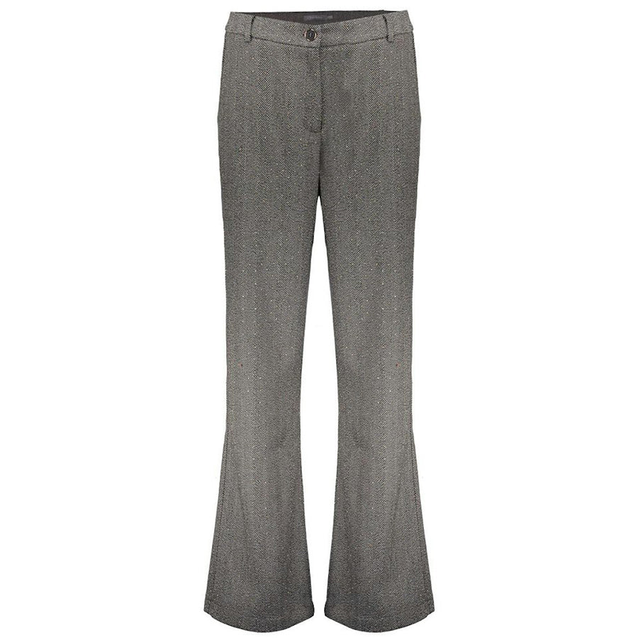 GEISHA BROEK HERRINGBONE ANTHRACITE STONES
