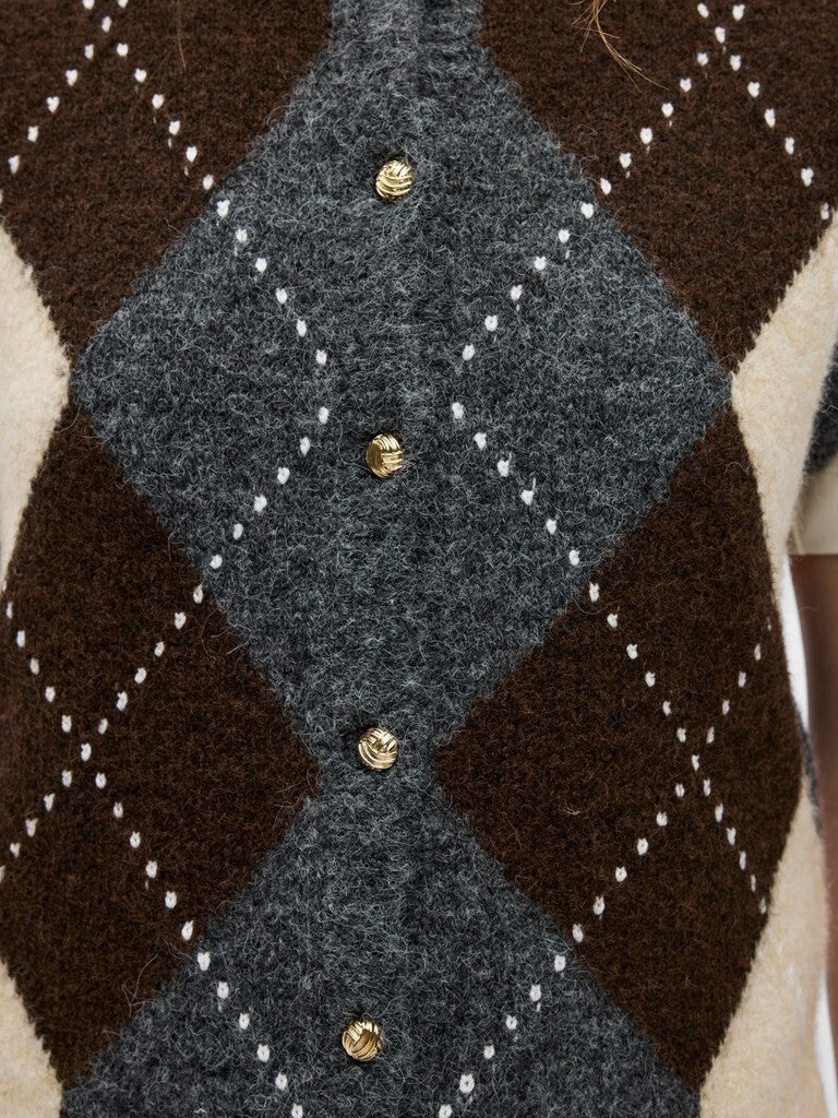 OBJECT SPENCER BRENDA MEDIUM GREY MELANGE/SEAL BROWN