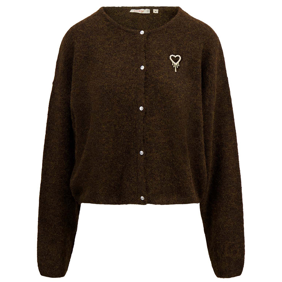 ZUSSS BASIC VESTJE CHOCOLADEBRUIN