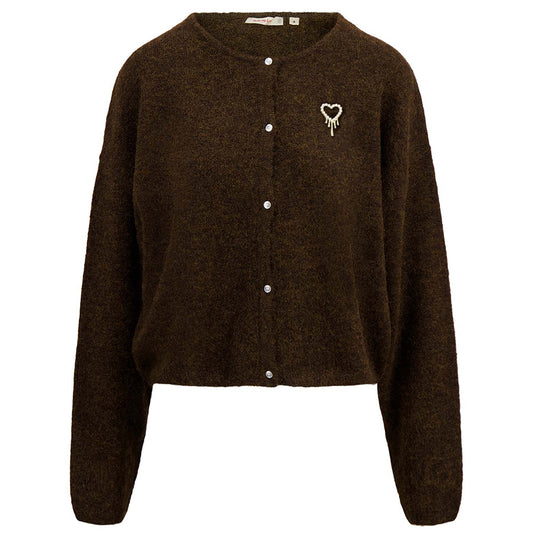 ZUSSS BASIC VESTJE CHOCOLADEBRUIN
