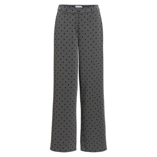 OBJECT BROEK MAXINE GUN METAL/BLACK DOTS