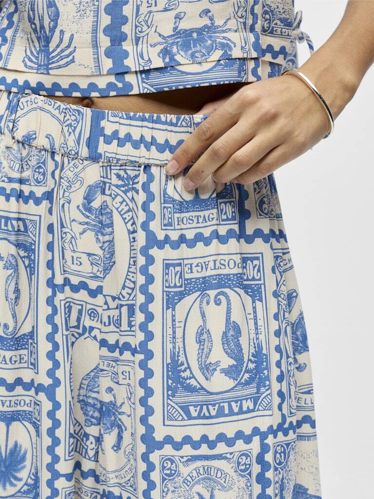 OBJECT BROEK VIMA BIRCH/AZURE BLUE