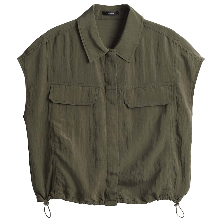OPUS BLOUSE FROPI OLIVE LEAF