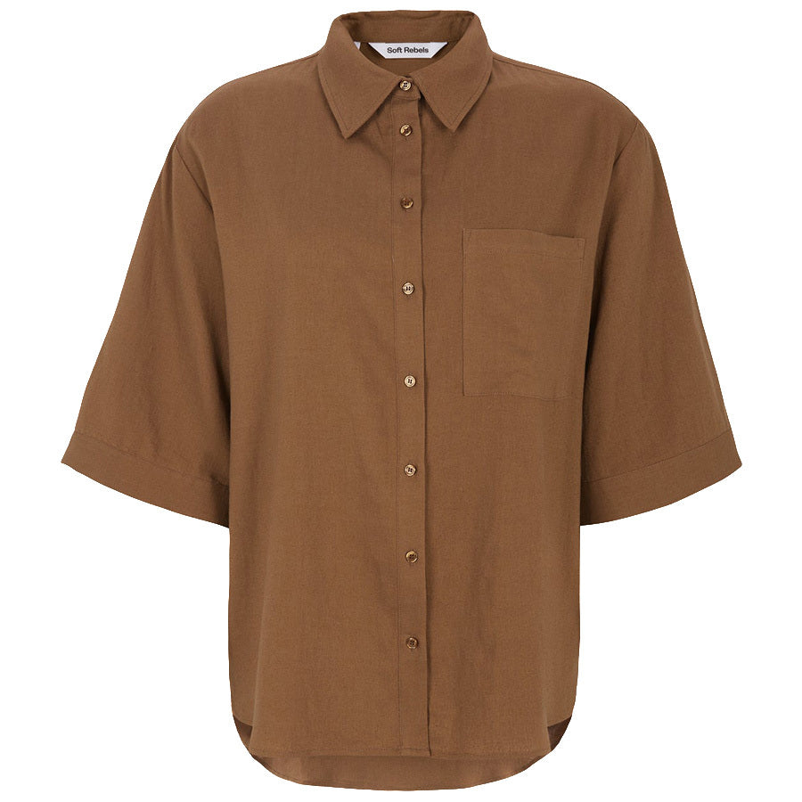 SOFT REBELS BLOUSE YINDI SEPIA