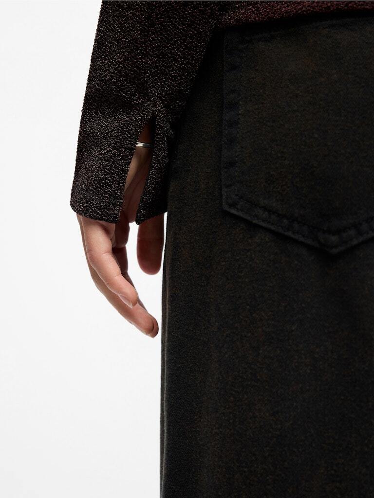 OBJECT TOP FILIPA BLACK/SEAL BROWN