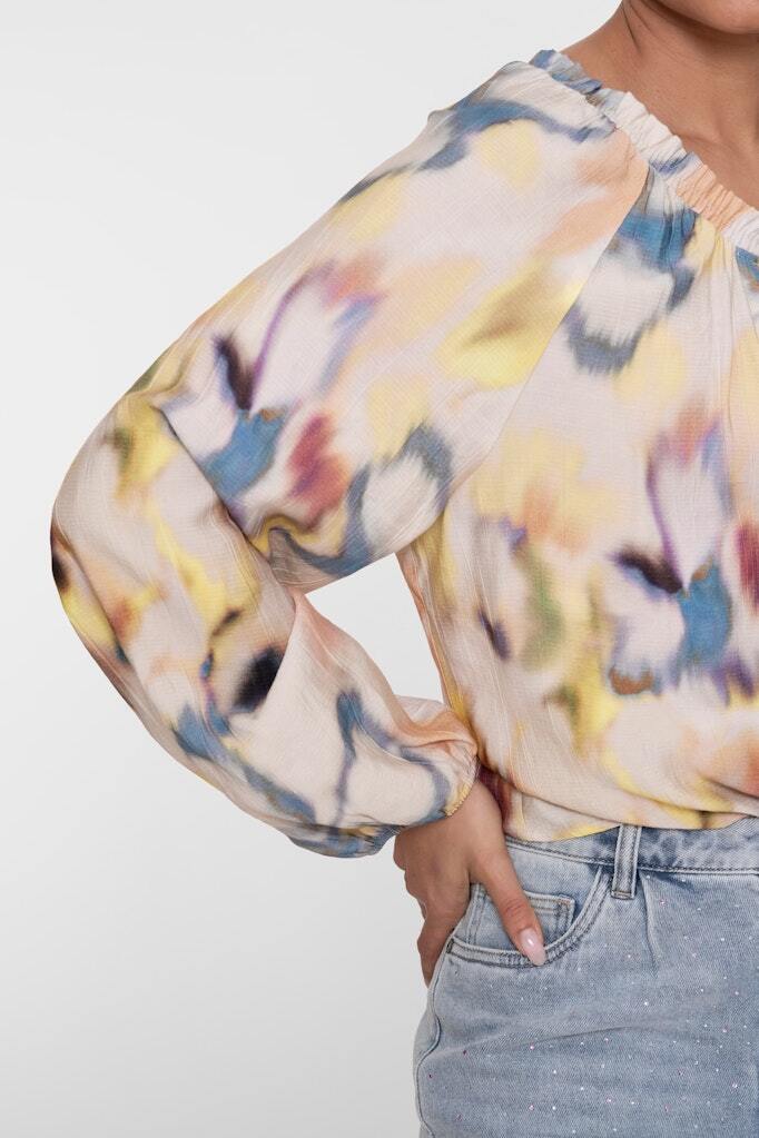 GEISHA BLOUSE CHAMBRAY ECRU/LEMON