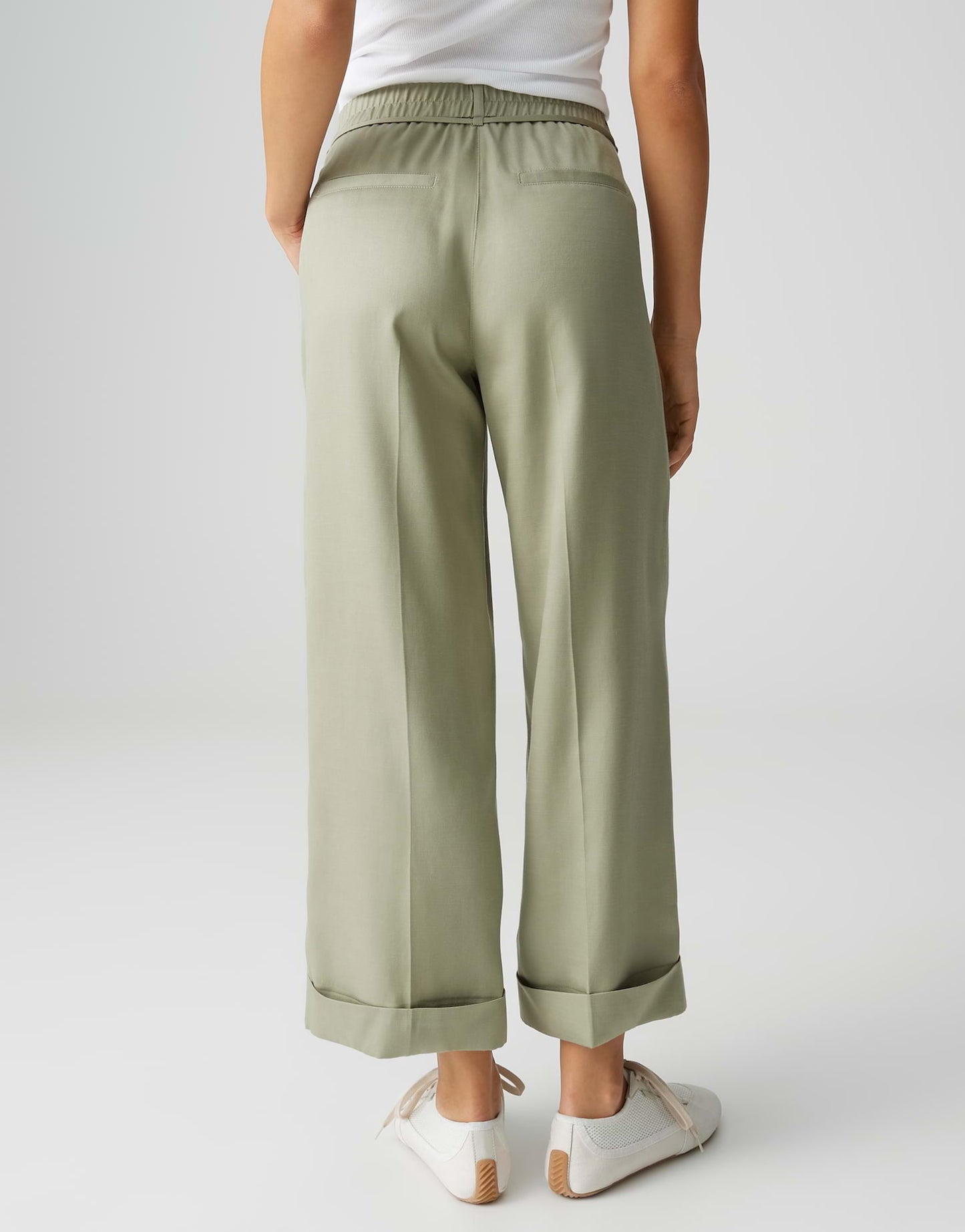 OPUS BROEK MEERI BLOOM PALE OLIVE
