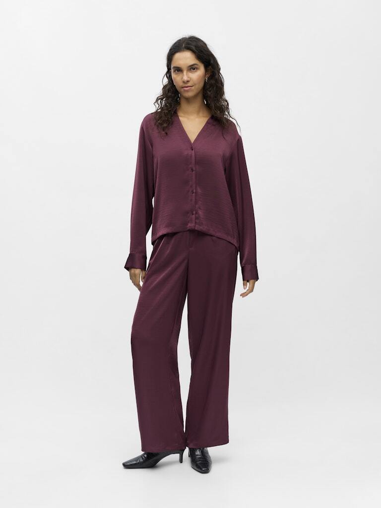 OBJECT BLOUSE CHILLI MAUVE WINE