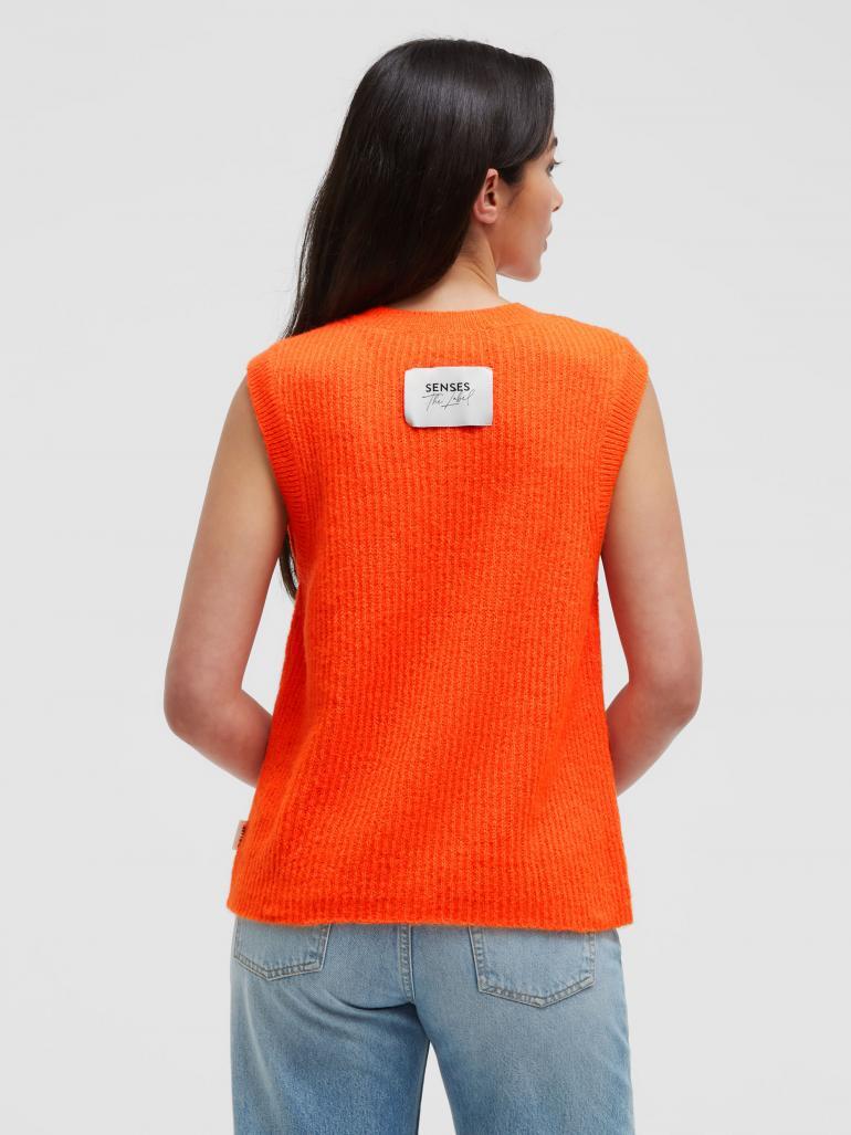 SENSES THE LABEL SPENCER KNIT VOLT ORANGE 