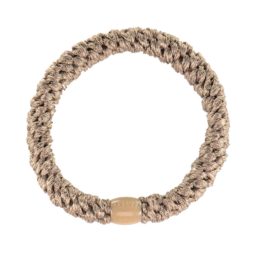KKNEKKI HAARELASTIEK WHITE SILVER GLITTER STRIPE