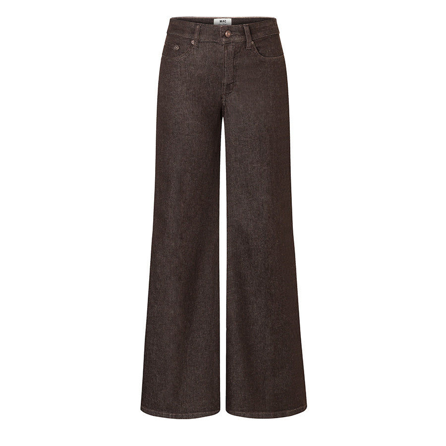MAC JEANS WIDE FLARE BROWN RINSED