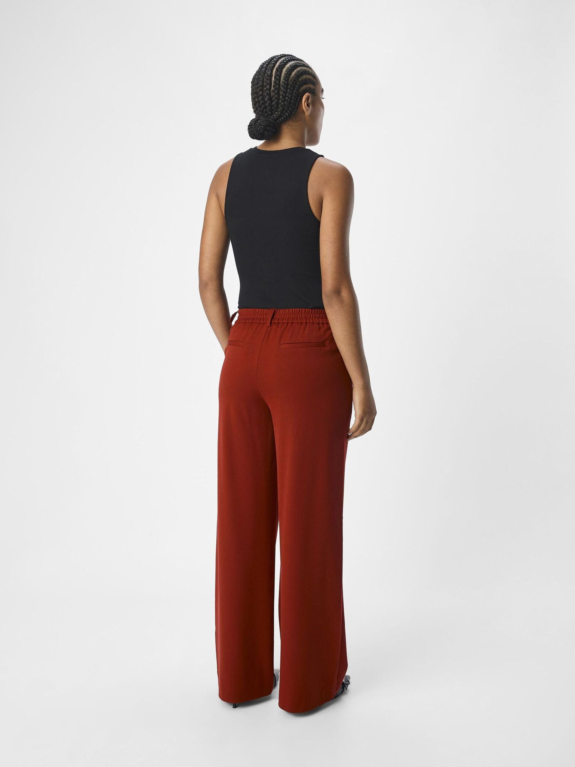 OBJECT BROEK LISA WIDE CABERNET/COL