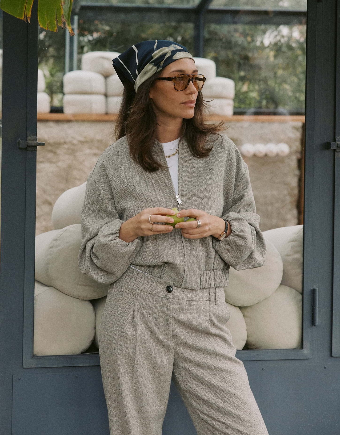 OPUS BLAZER JALEA HERRINGBONE MACADAMIA