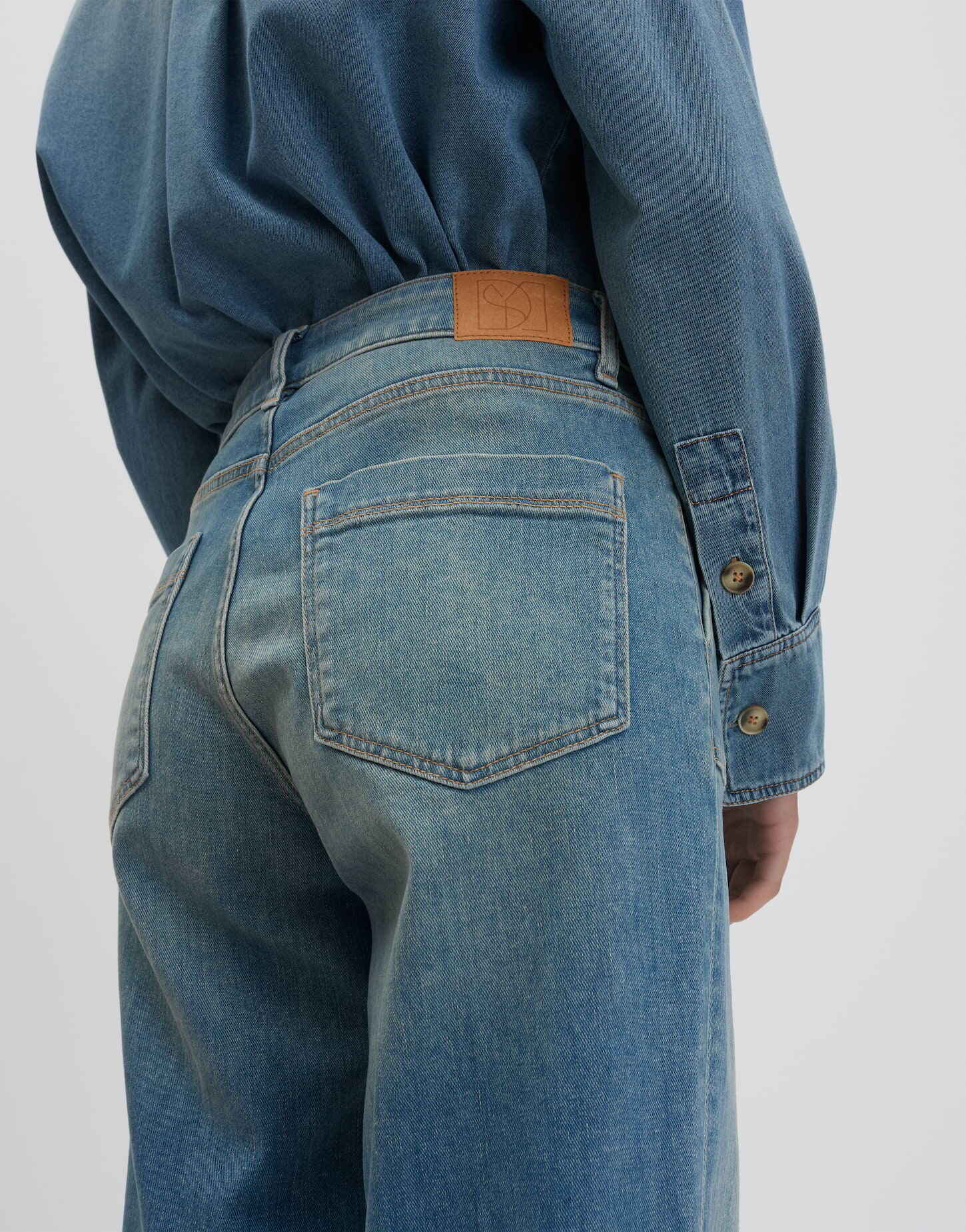 SOMEDAY JEANS CARIE UTILITY MID SOFT BLUE