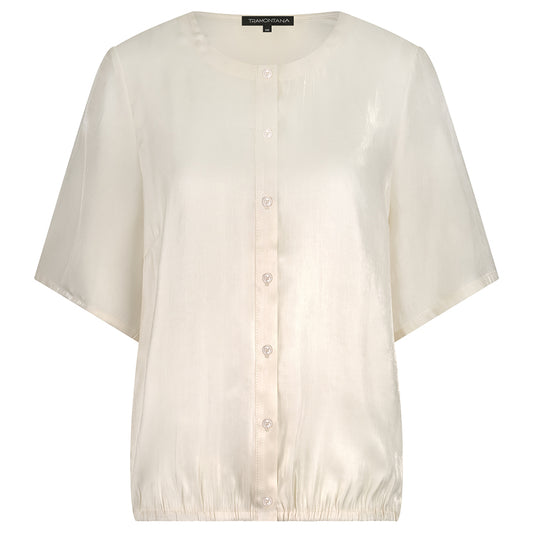 TRAMONTANA BLOUSE FABRIC MIX STONE