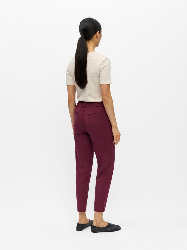 OBJECT BROEK LISA SLIM WINDSOR WINE