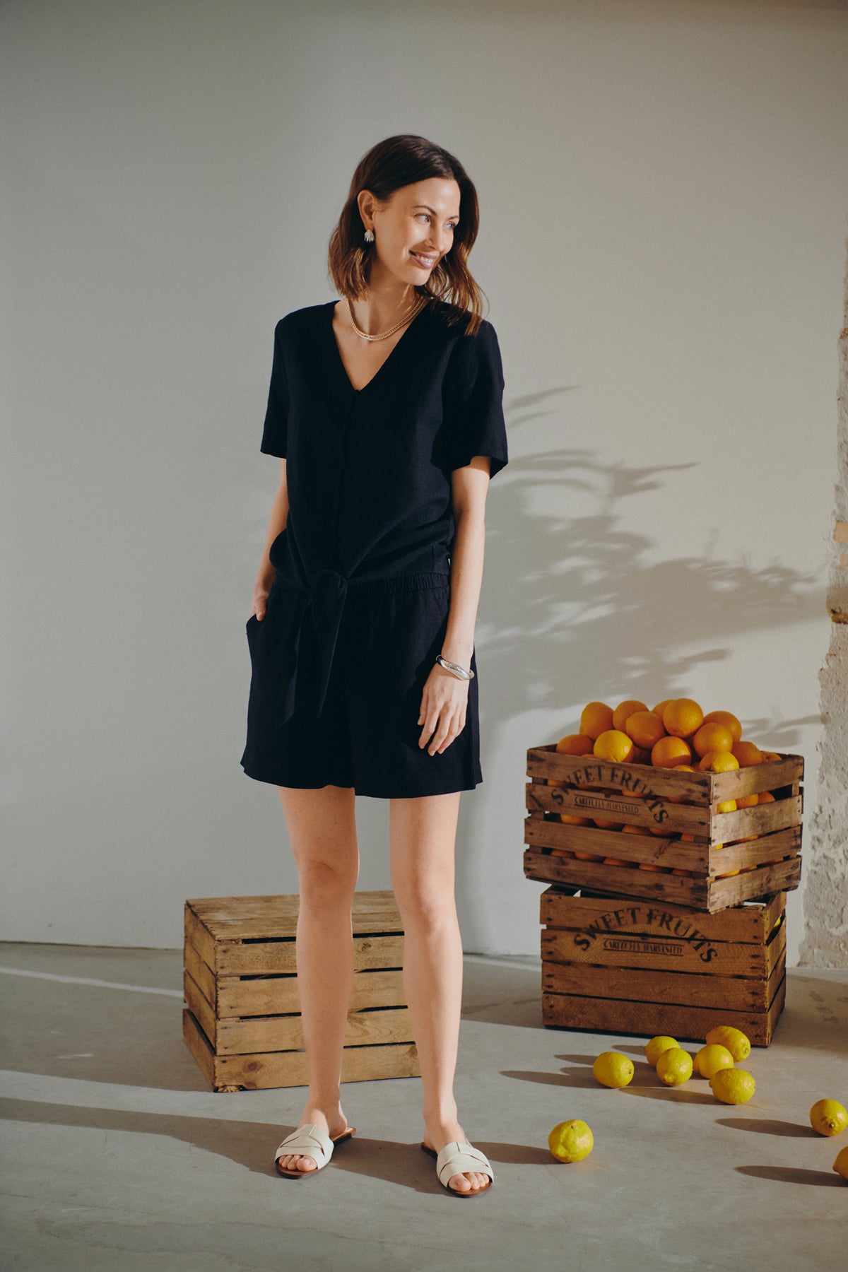 FREEQUENT BLOUSE LAVA BLACK
