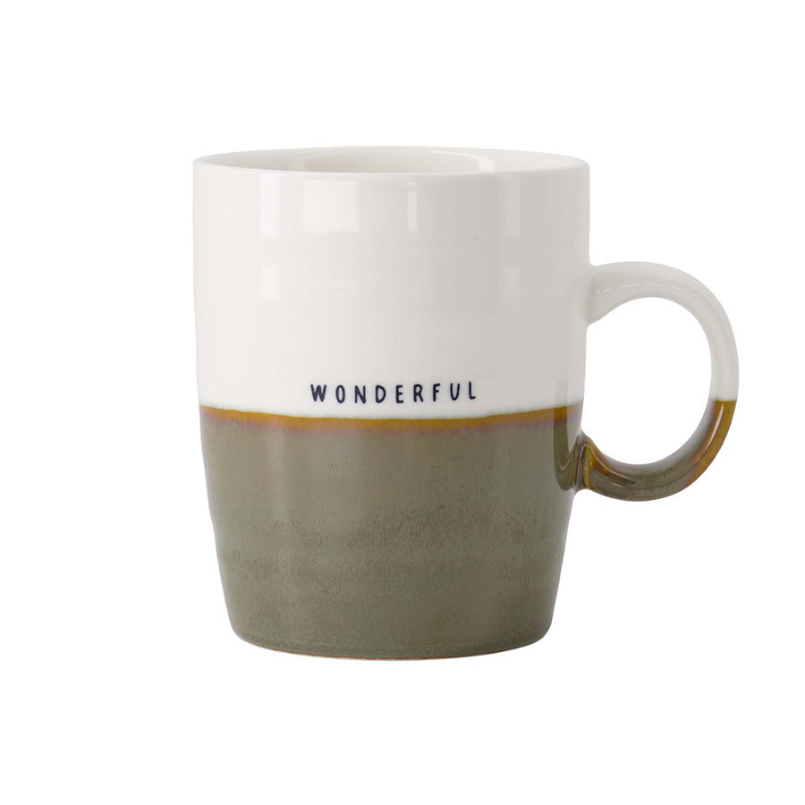 ZUSSS THEEMOK WONDERFUL WIT/DONKERGROEN