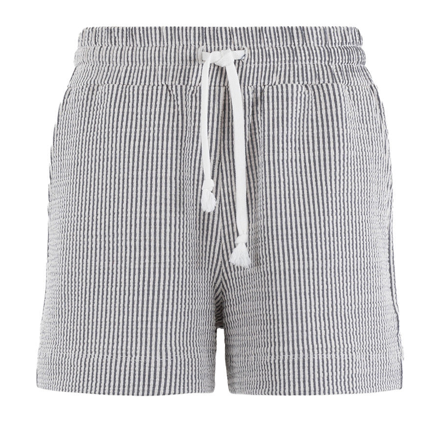 ANNA BLUE SHORT BEACH WHITE BASE STRIPE