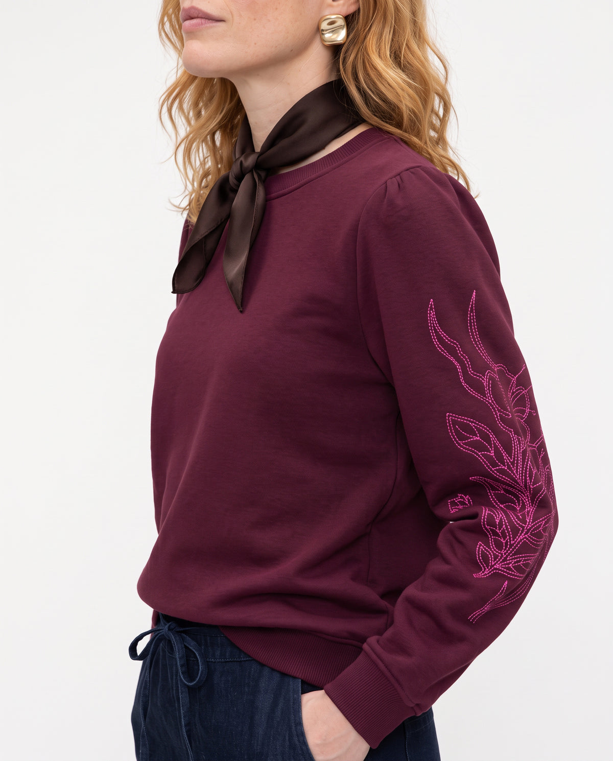 GEISHA TRUI BURGUNDY/FUCHSIA