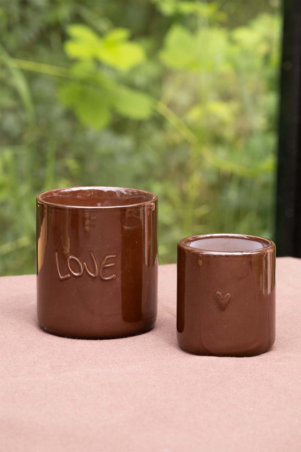 ZUSSS GEURKAARS KERAMIEK LOVE DARK BROWN