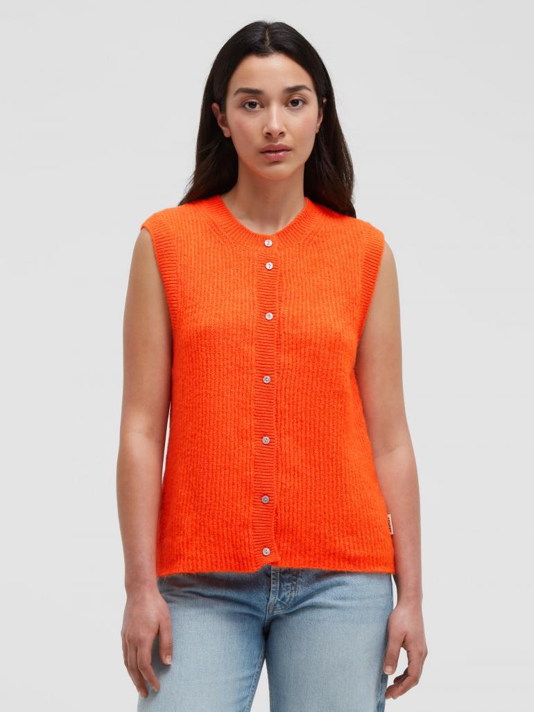 SENSES THE LABEL SPENCER KNIT VOLT ORANGE 