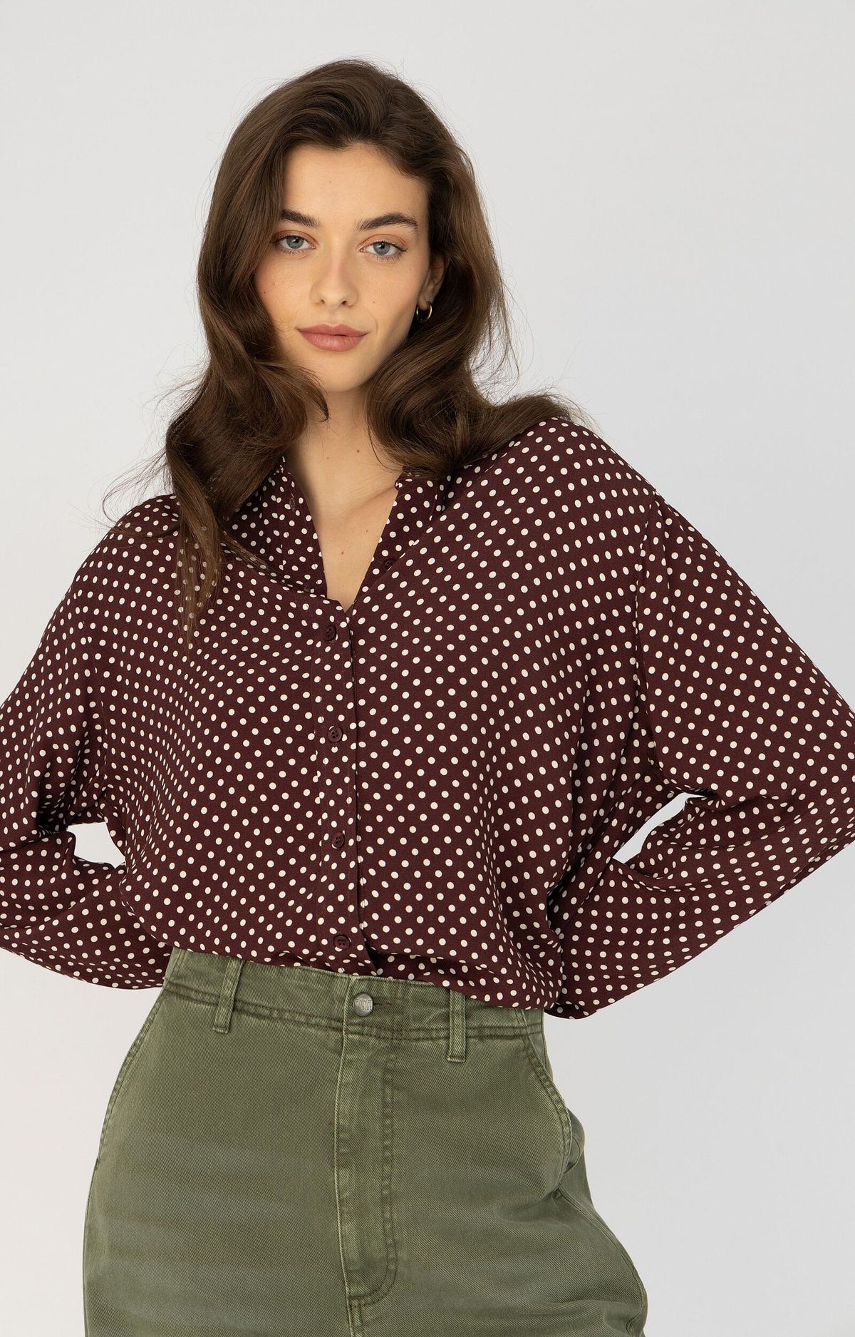 ANNA BLUE BLOUSE LILO BORDEAUX DESSIN