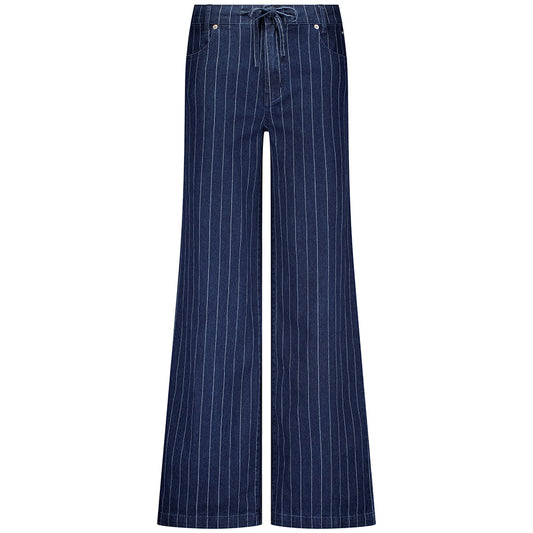 TRAMONTANA BROEK PINSTRIPE DARK BLUE DENIM