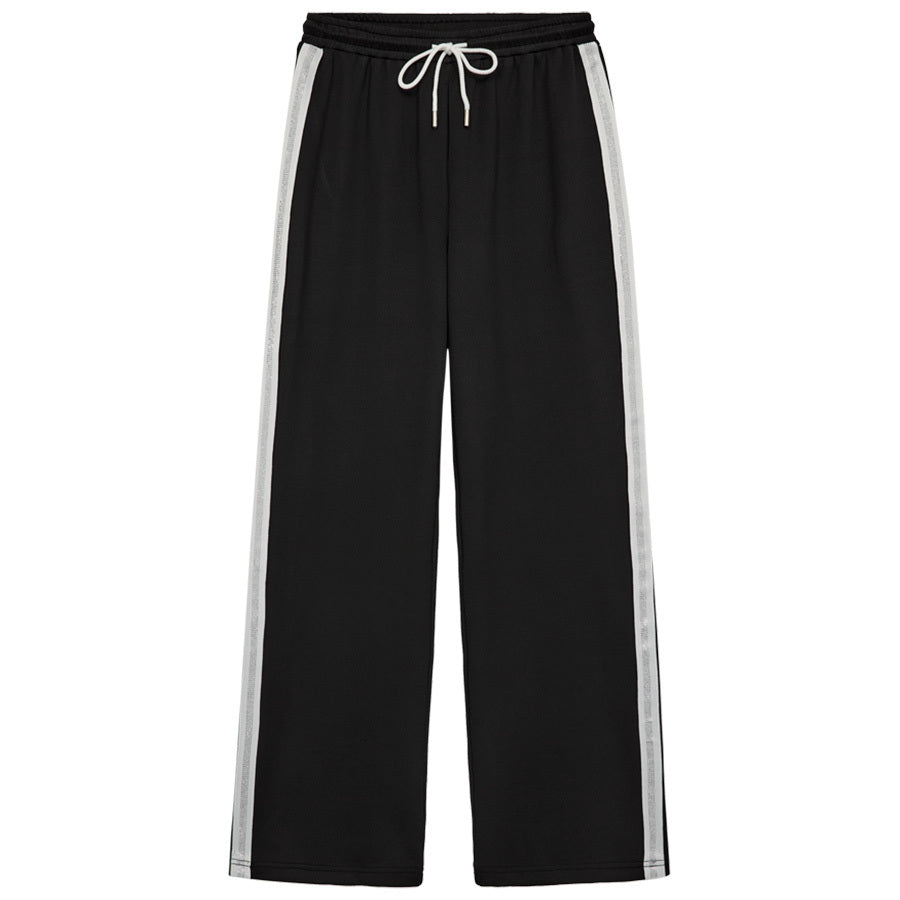 FREEQUENT BROEK MALACY BLACK/STAR OFF-WHITE