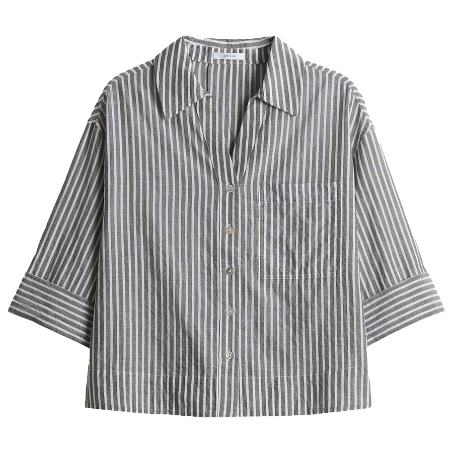 OPUS BLOUSE FRICA OLIVE LEAF